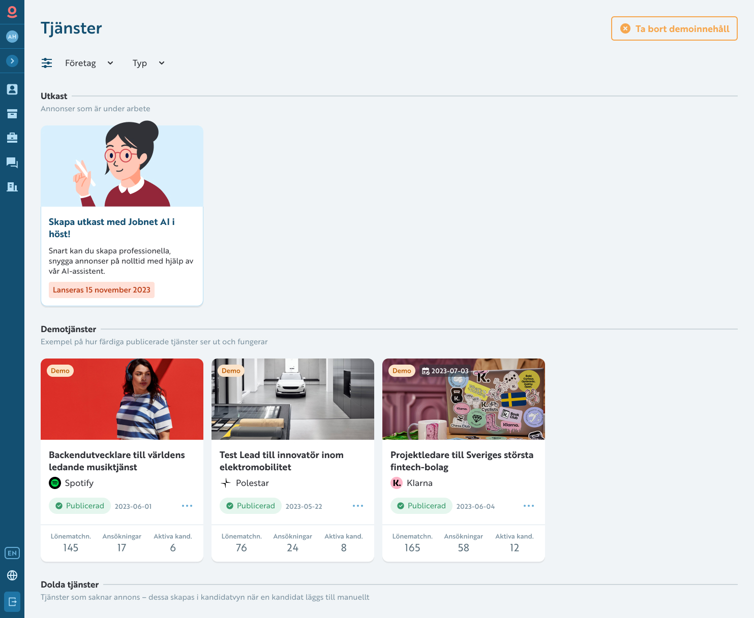screenshot of Jobnet Recruiter